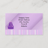 Carte De Visite Gâteau de designer violet (Dos)