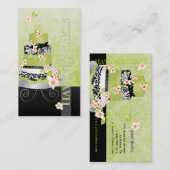 Carte De Visite Gâteau de fondant de thé vert PixDezines/couleur d (Devant / Derrière)