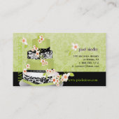 Carte De Visite Gâteau de fondant de thé vert PixDezines/couleur d (Dos)