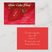 Carte De Visite gâteau de fraise (Devant / Derrière)
