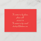 Carte De Visite gâteau de fraise (Dos)