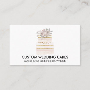 Carte De Visite Gâteau de mariage à deux étages Boulangerie Pâtiss