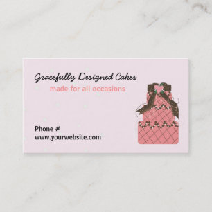Carte De Visite Gâteau de mariage au design élégant