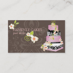 Carte De Visite Gâteau de mariage de fondant de