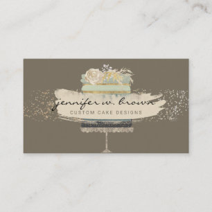 Carte De Visite Gâteau de mariage lumineux de la boulangerie de fo
