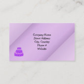 Carte De Visite Gâteau de mariage violet Designer (Dos)