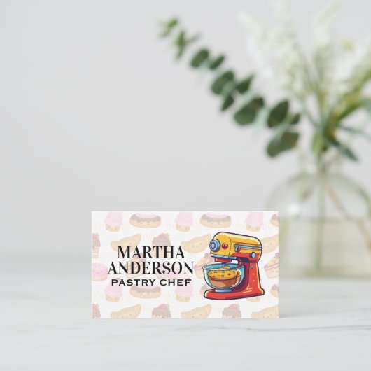 Carte De Visite Gâteau de mélange (Debout devant)