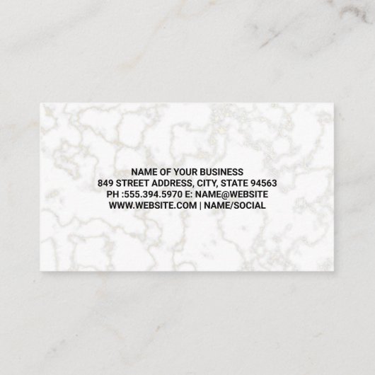 Carte De Visite Gâteau de mélange (Dos)