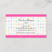 Carte De Visite Gâteau de panier coloré Festif (Dos)