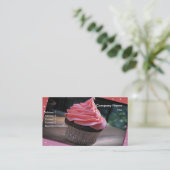 Carte De Visite Gâteau de tasse de chocolat (Debout devant)