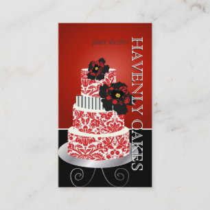 Carte De Visite Gâteau de velours rouge PixDezines/pâtisserie