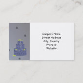 Carte De Visite Gâteau Designer Bleu Marine (Dos)