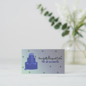 Carte De Visite Gâteau Designer Bleu Royal (Debout devant)