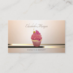 Carte De Visite Gâteau élégant professionnel lumineux