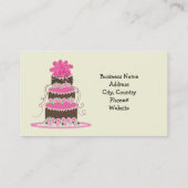 Carte De Visite Gâteau élégant rose et chocolat (Dos)