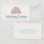 Carte De Visite Gâteau en couches avec cerises sur le dessus (Devant / Derrière)