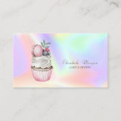 Carte De Visite Gâteau holographique stylé moderne, Macaron (Devant)
