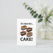 Carte De Visite Gâteau Il est temps de gâteau (Debout devant)