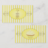 Carte De Visite Gâteau jaune (Devant / Derrière)