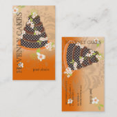 Carte De Visite Gâteau Mariage au chocolat/boulangerie/pâtisserie (Devant / Derrière)