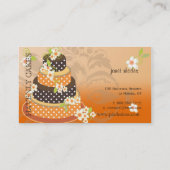 Carte De Visite Gâteau Mariage au chocolat/boulangerie/pâtisserie (Dos)