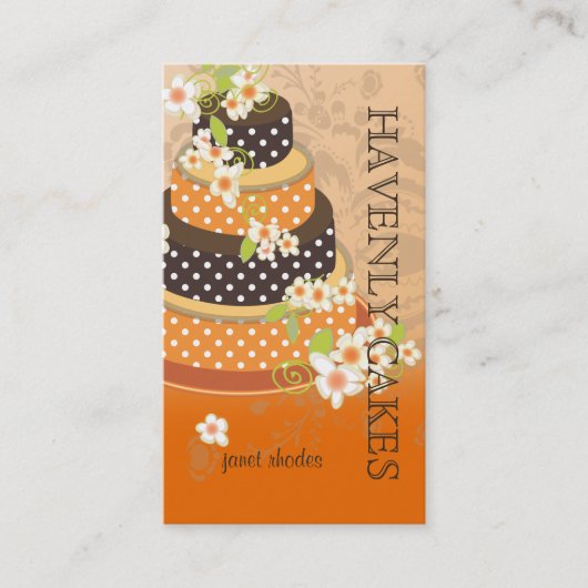 Carte De Visite Gâteau Mariage au chocolat/boulangerie/pâtisserie (Devant)