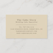Carte De Visite Gâteau mariage, Fabriquant De Gâteaux, Magasin De  (Dos)