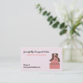 Carte De Visite Gâteau Mariage Gracieusement Conçu (Debout devant)