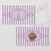 Carte De Visite Gâteau mauve (Devant / Derrière)