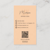 Carte De Visite Gâteau Monogram Logo Bakery (Dos)