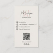 Carte De Visite Gâteau Monogram Logo Bakery (Dos)