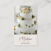 Carte De Visite Gâteau Monogram Logo Bakery (Devant)