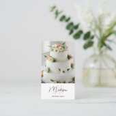 Carte De Visite Gâteau Monogram Logo Bakery (Debout devant)