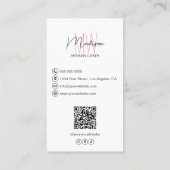 Carte De Visite Gâteau Monogram Logo Bakery (Dos)