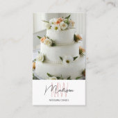 Carte De Visite Gâteau Monogram Logo Bakery (Devant)