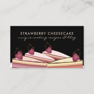 Carte De Visite Gâteau noir cuit au four, pâtisserie sucrée à la f