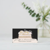 Carte De Visite Gâteau personnalisé rose de fête de mariage (Debout devant)