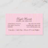 Carte De Visite Gâteau rose (Dos)