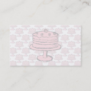 Carte De Visite Gâteau rose sur le modèle rose de gâteau