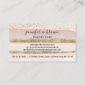 Carte De Visite Gâteau rose unique Sparkle (Dos)