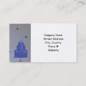 Carte De Visite gâteau Royal Blue Designer (Dos)