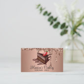 Carte De Visite Gâteaux au chocolat Desserts Sucres Boulangerie ma (Debout devant)