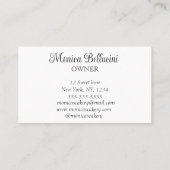 Carte De Visite Gâteaux au chocolat Desserts Sucres Boulangerie ma (Dos)