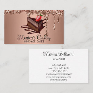 Carte De Visite Gâteaux au chocolat Desserts Sucres Boulangerie ma
