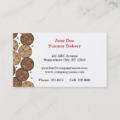 Carte De Visite Gâteaux aux pépites de chocolat (Dos)