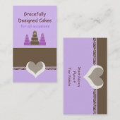 Carte De Visite Gâteaux/boulangerie Designer - Violet (Devant / Derrière)