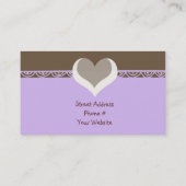 Carte De Visite Gâteaux/boulangerie Designer - Violet (Dos)