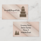 Carte De Visite Gâteaux conçus avec grâce (Devant / Derrière)