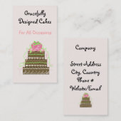 Carte De Visite Gâteaux conçus avec grâce (Devant / Derrière)
