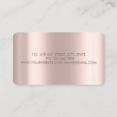 Carte De Visite Gâteaux Cupcakes Cercles Dorés Rose Gold (Dos)